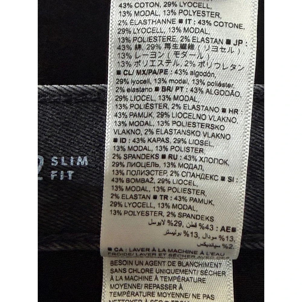 Banana Republic Traveler Slim Luxe Pants Mens 33x32‎ True Black 389371-00